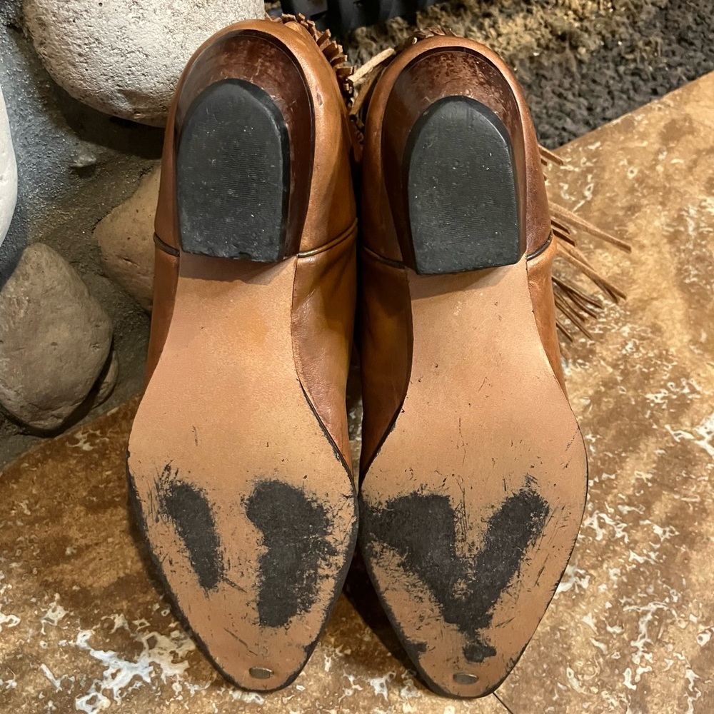Durango | Fringed Leather Western Boots w/ J Snip Toe - Picture 12 of 13